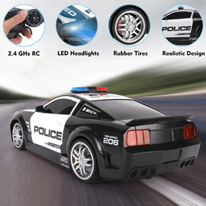 ماشین کنترلی شارژی پلیس Remote Control 1:12 RC Police Patrol Sports Car -اسباب بازی